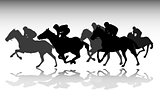 horse race silhouettes