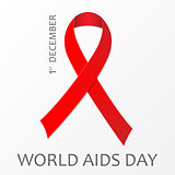 December World Aids Day poster. Vector illustration.