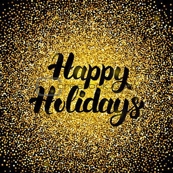 Happy Holidays Gold Design