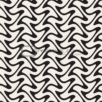 Hand Drawn Vertical ZigZag Lines. Abstract Geometric Background Design.