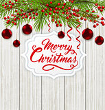 Christmas banner and red decorations