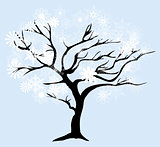 Vector Snow Tree