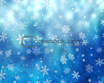Christmas snowflakes and stars