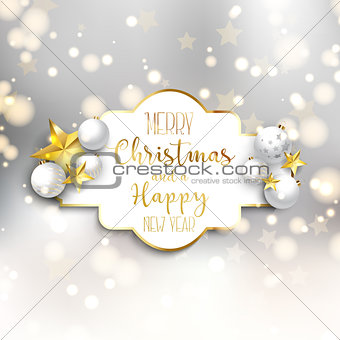 Christmas and New Year background with decorations
