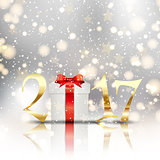 Happy New Year background with gift