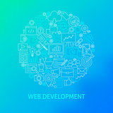 Line Web Development Icons Circle