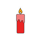 Candle flat line icon