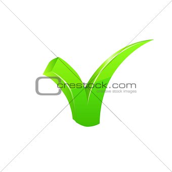 Vector green checkmark set