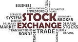 word cloud - stock exchange