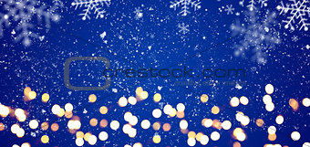 Blue festive Christmas background