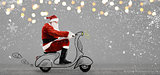 Santa Claus on scooter
