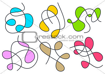 Abstract decorative colorful design elements
