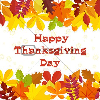 Autumn background. Traditional Thanksgiving day background . Vector illustration