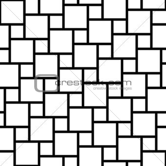 Vector black and white tiles seamless pattern