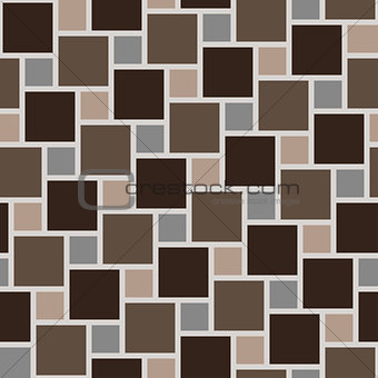 Vector brown tiles seamless pattern