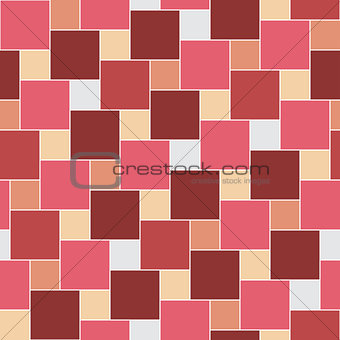 Vector pastel red tiles seamless pattern