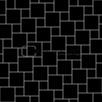 Vector black tiles seamless pattern