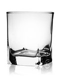 Empty glass for whiskey rotated