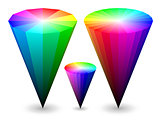 3D color cones