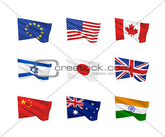 Vector flags of the world