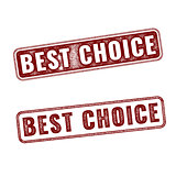 Realistic vector Best Choice stamps isolated 