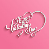 Happy Valentines Day lettering Greeting Card