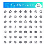 Snowflake Line Icons Set