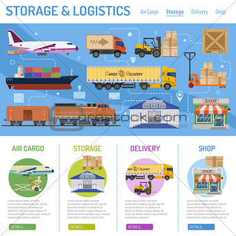 Storage and delivery infographics