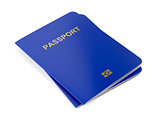 Biometric passports on white