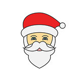 Santa Claus face flat line icon