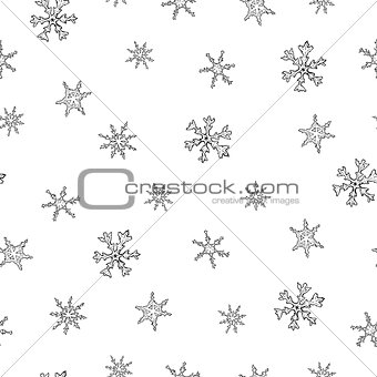 Christmas seamless pattern with snowflake.