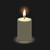 Candle in 3D view