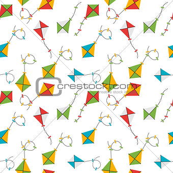 Kite Seamless Pattern Background Vector Illustration