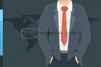 Closeup view of Businessman in nice suit