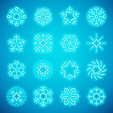 Christmas Neon Snowflakes