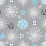 Winter silvery seamless pattern 