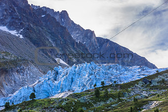 Argentiere Glacier in Chamonix Alps, France