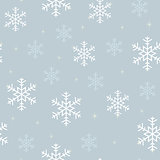 Seamless pattern snowflakes blue
