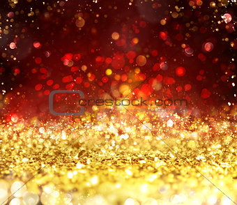 Xmas gold sparkly crystal background