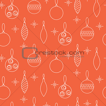 Christmas decoration seamless vector pattern.