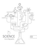 Abstract science icons as a tree.