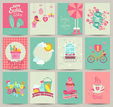 Collection of 12 Spring card templates