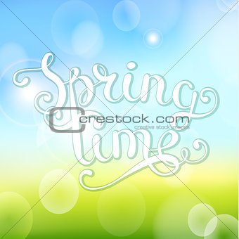Spring time on bokeh background.