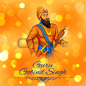 Happy Guru Gobind Singh Jayanti festival for Sikh celebration background
