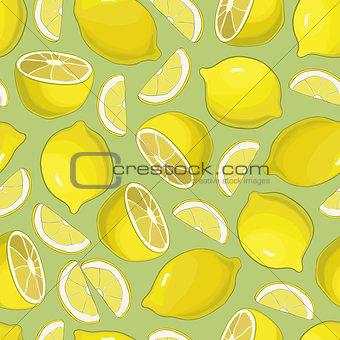 Seamless lemon pattern