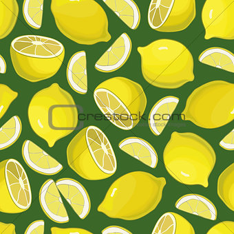 Seamless lemon pattern