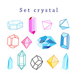 Vector set of crystals