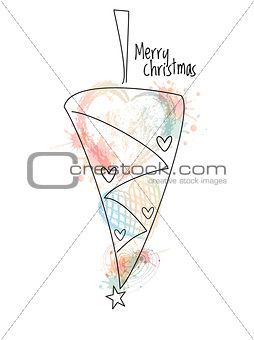 Christmas tree Greeting card vector
