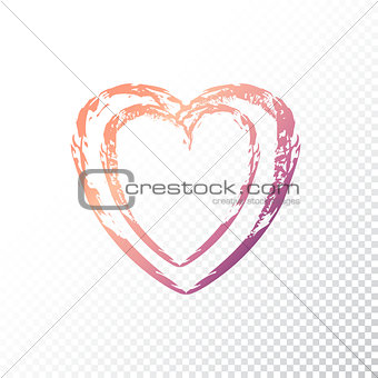 Vector gradient heart