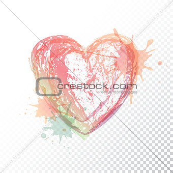 Vector watercolour heart